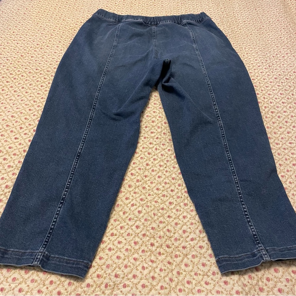 Madewell Pull-On Relaxed Jeans in Caville Wash Seamed   Women’s Size Large - Picture 13 of 15